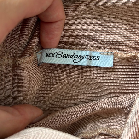 MyBandageDress Dusty Pink Bandage Skirt - Picture 3 of 3